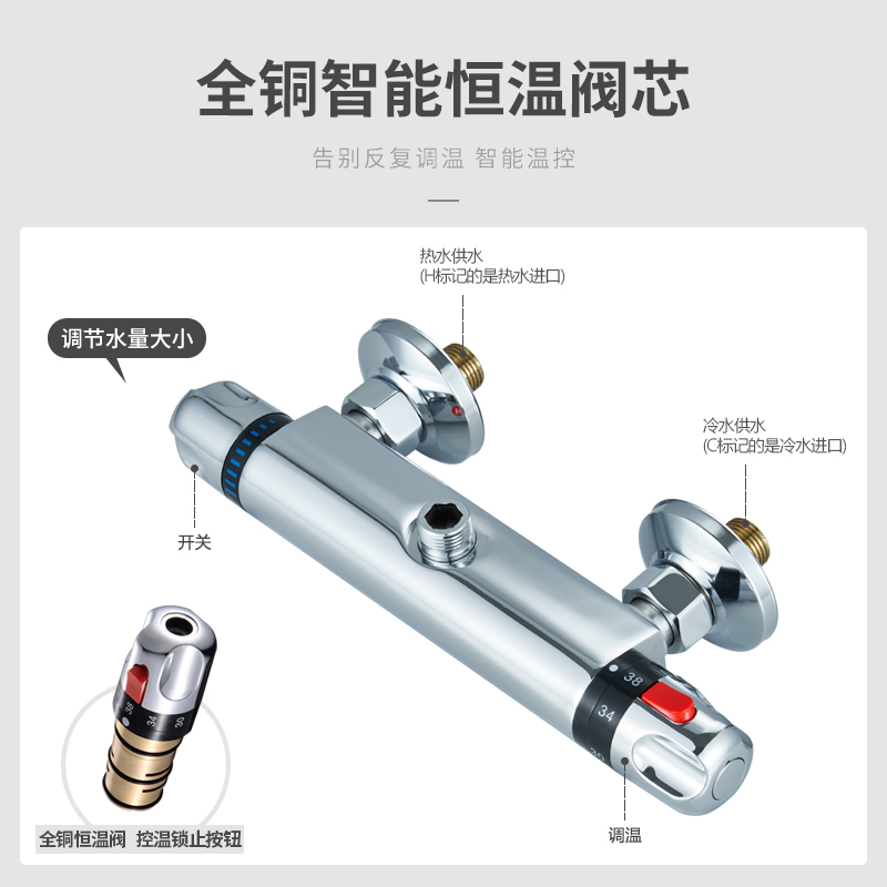 明装全自动感应淋浴器大众浴池澡堂洗浴中心智能顶喷花洒节水神器 - 图1