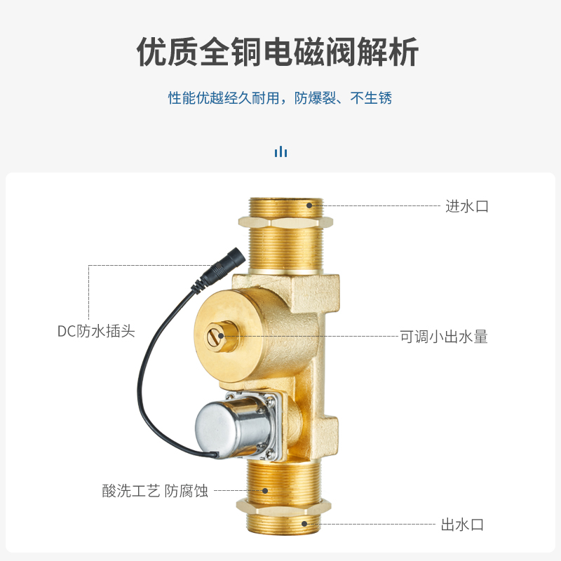 明装式大便池感应冲水器厕所蹲便坑智能红外线全自动冲洗阀-图0