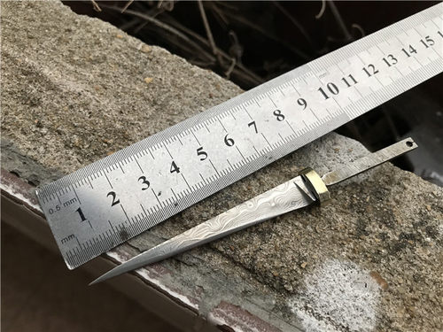 厨师水果雕刻刀胚刀片刀头DIY 锻打大马士革钢 食品雕花刀主刀 - 图0