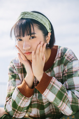 本守造原创手工棉麻交叉发带森女日系古着感绿色AX - 图1