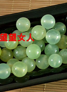 岫玉散珠16mm圆珠手链项链配珠