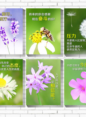 小清新励志办公室挂画免费定制画