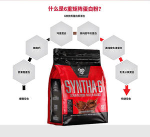 BSN六重矩阵蛋白粉10磅SYNTHA-6蛋白质WHEY缓释增肌健身美国进口