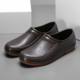 Botas de agua de plástico con suela tendinosa para hombre, zapatos de cocina de tubo corto y escotados
