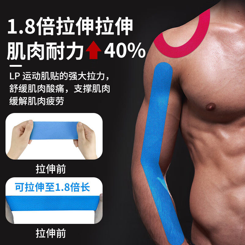 LP专业肌贴运动肌内效贴马拉松膝盖肩部跟腱绷带手部预分切肌肉贴,淘宝优惠券,粉丝福利购,淘宝优惠卷