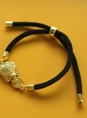 新款咬钱金龟手链男女编织绳