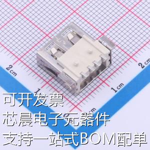 U-USBAM04P-F001 USB连接器 Type-A 母座 卧贴 全贴 无卷边原装现 - 图0