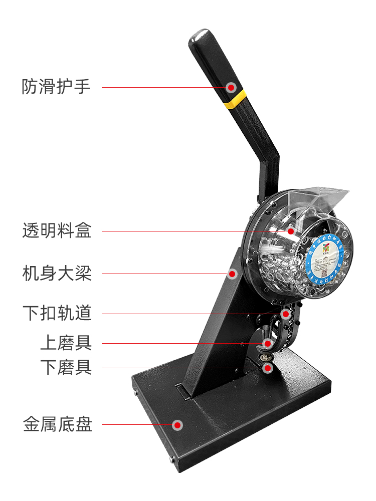 新款半自动无环打扣展机钢扣扣眼喷绘布架旗帜篷布布彩条布压扣机 - 图0