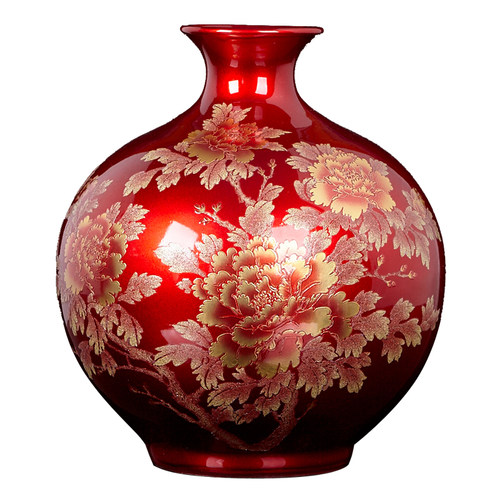 景德镇陶瓷器花瓶插花摆件现代中式家居客厅电视柜玄关装饰品瓷瓶 - 图3