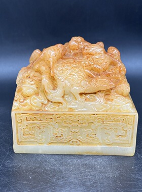 批发仿 寿山石龙印章摆件 树脂九龙印章玉玺家居办公摆件工艺品