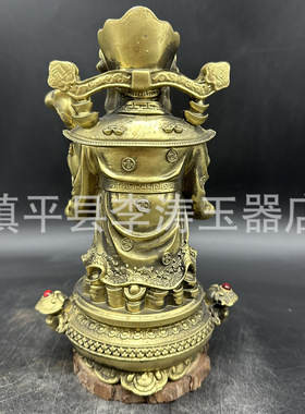 批发仿黄铜财神摆件 树脂元宝财神家居办公摆件工艺品