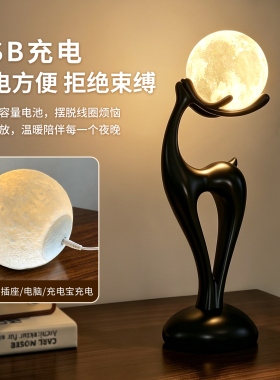 初见小鹿创意夜灯装饰摆件