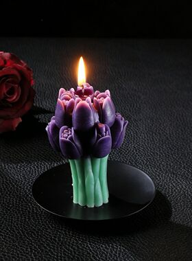 郁金香花束造型香薰蜡烛生日礼物