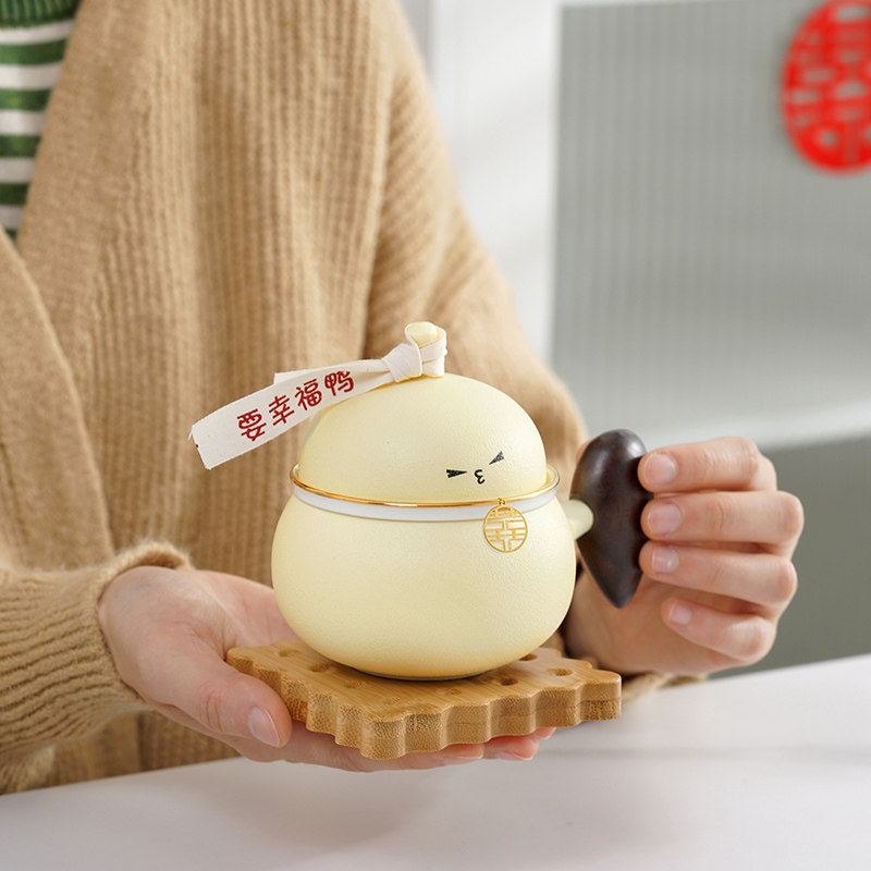 永不分梨鸭新婚礼物送新人闺蜜情侣喜杯子新婚订婚礼品送新娘实用