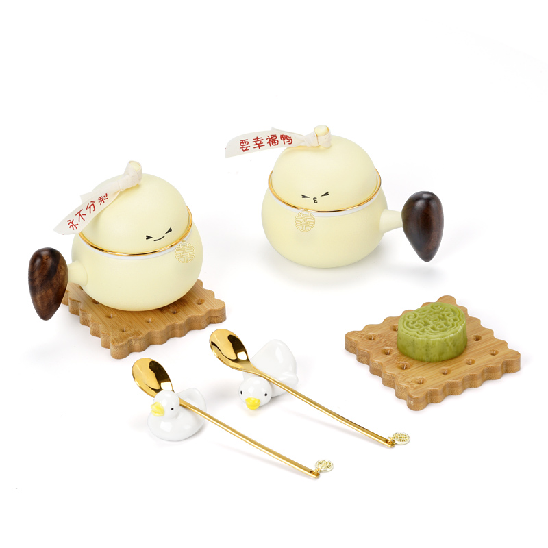 永不分梨鸭新婚礼物送新人闺蜜情侣喜杯子新婚订婚礼品送新娘实用