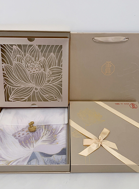 送妈妈婆婆老师清墨荷韵全真丝桑蚕丝丝巾见父母生日礼盒
