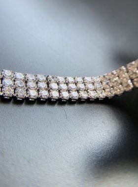 白金莫桑石百搭时尚风手链