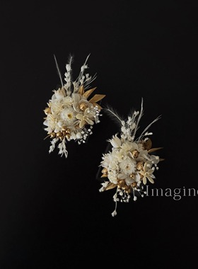 永生花戒指小众婚礼植物花朵戒指