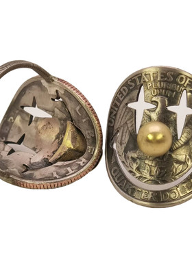 好成交吧男女25美分小丑硬币戒指