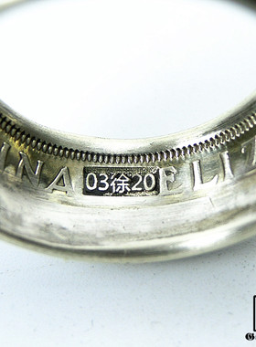 原创手工制作加拿大银币硬币戒指