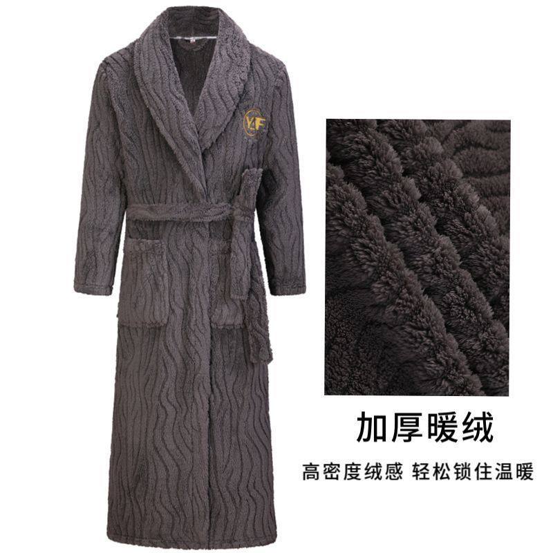 2025冬季新款睡袍男士珊瑚绒长袍加厚睡裙浴袍女士保暖睡衣法兰绒,淘宝优惠券,粉丝福利购,淘宝优惠卷