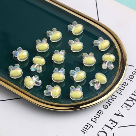 Diy children's colorful braided necklace with loose beads