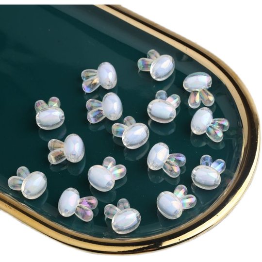 Diy children's colorful braided necklace with loose beads