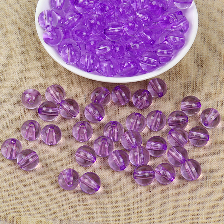 diy手工串珠材料包8MM透明光珠亚克力圆珠散珠批发珠子透明珠帘 - 图3