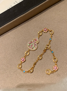 小红书爆款闪钻珐琅葫芦项链