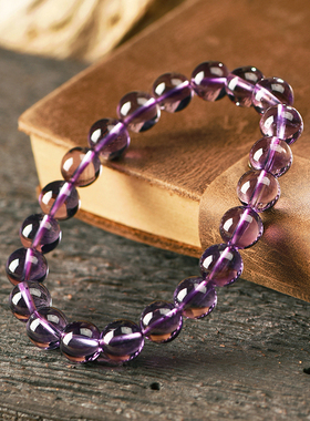 天然紫水晶手链男女款生日礼物