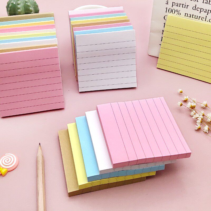Horizontal sticky notes for students with sticky notes