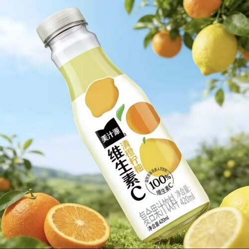 美汁源益生元凤梨百香果420ml*瓶装整箱维生素清橙柠柚 - 图0