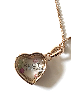 玫瑰金桃心项链钻石欧美时尚饰品