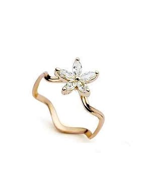 丽晶首饰彩色锆石生如夏玫瑰戒指