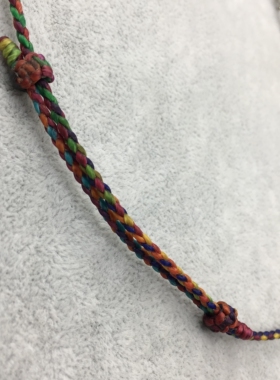 纯手工精编彩色项链绳佛牌链路翁转运珠符管双耳吊坠挂绳多挂伸缩