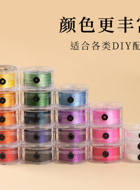 高弹串珠弹力绳耐磨文玩佛珠手链水晶手串穿珠松紧皮筋扁丝线绳子