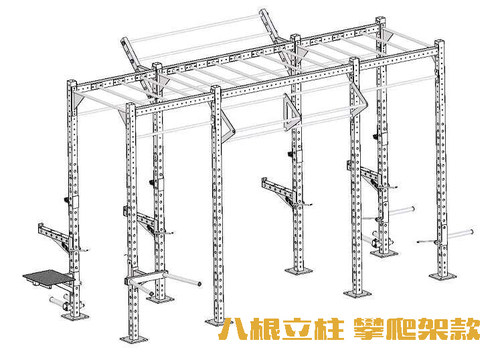 体能训练综合架 CROSSFIT RIG 8根立柱攀爬款 - 图3