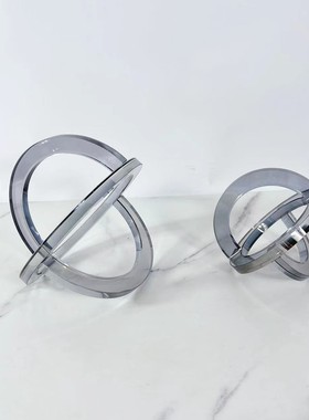 水晶圆环现代装饰品摆件