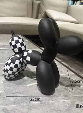黑白斑点气球狗软装饰品摆件设计师陈列样板间儿童房摆台工艺品
