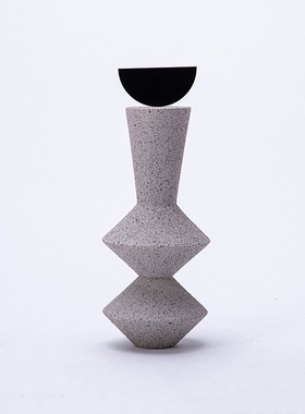 新品创意几何柱子摆件现代轻奢抽象树脂工艺品样板间玄关软装饰品