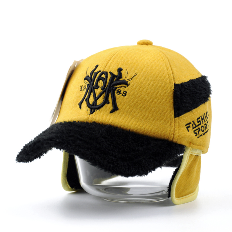 儿童帽子秋冬男童棒球帽韩版女童鸭舌男女宝宝冬季小孩毛绒护耳帽,淘宝优惠券,粉丝福利购,淘宝优惠卷