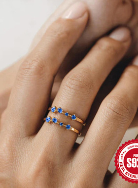 新款S925纯银镶钻细戒指戒子韩版气质高级感时尚网红热销戒指指环