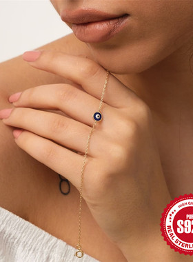 925纯银银恶魔之眼滴油手链