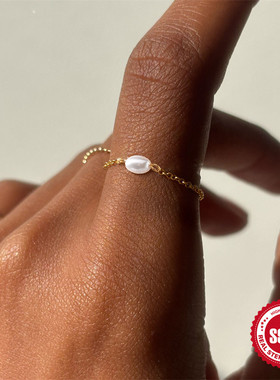 S925银时尚小众独特抽拉式戒指