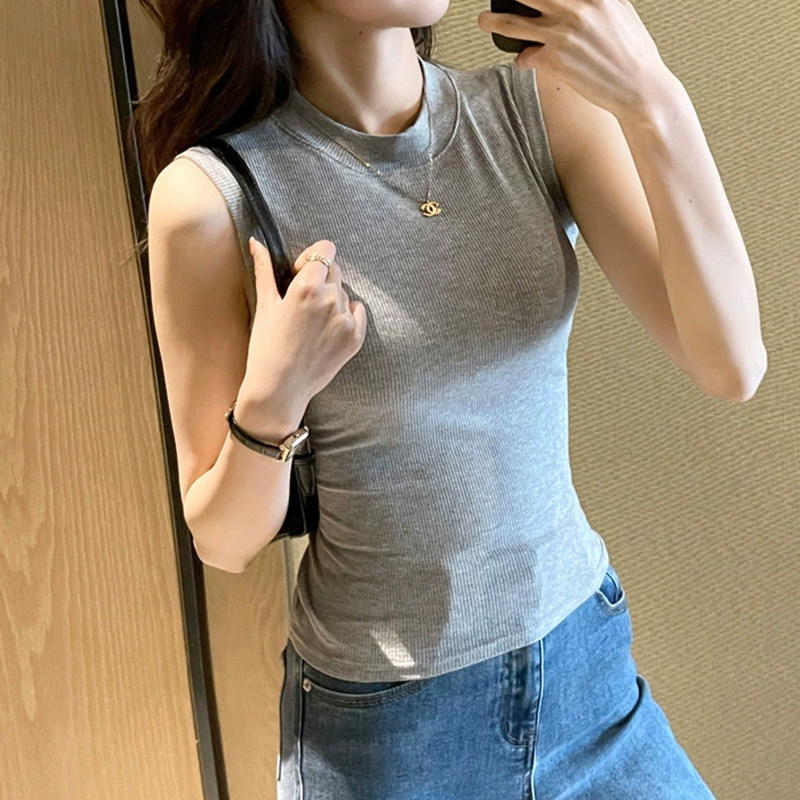 背心女毛衣内搭秋冬上衣半高领修身大码纯色螺纹棉无袖圆领打底衫,淘宝优惠券,粉丝福利购,淘宝优惠卷