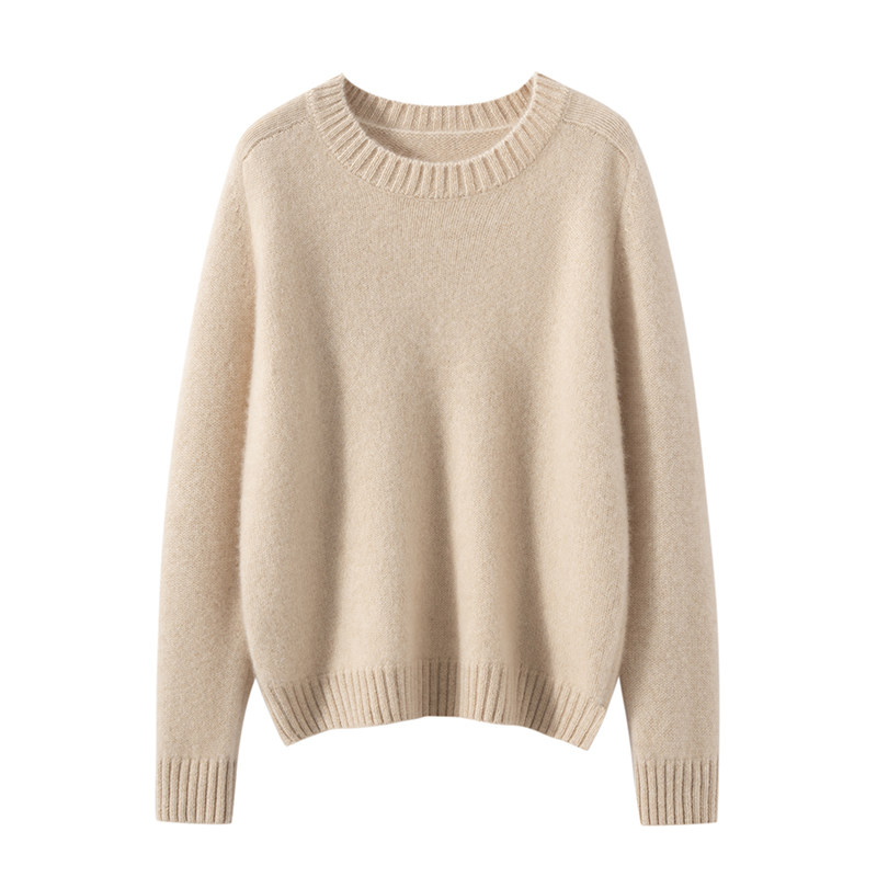 康赛妮~秋冬季新款纯山羊绒衫女圆领马鞍肩宽松针织打底毛衣内搭,淘宝优惠券,粉丝福利购,淘宝优惠卷