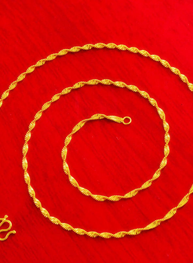 越南沙金吊坠瓜子链