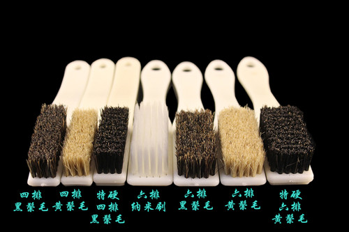文玩刷软硬毛套装核桃金刚菩提纳米丝清理野猪鬃毛刷子钢丝刷工具 - 图0
