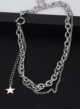 街头个性项链女日韩短星星女生
