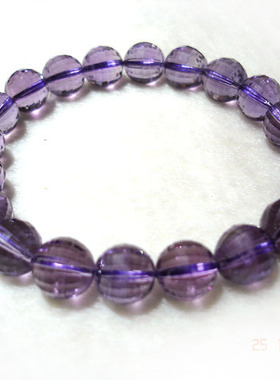 黄水晶紫水晶手链西瓜手串男女